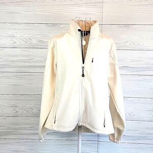 Woolrich soft shell jacket in ivory women's Size M